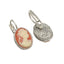 Oorbellen Camps & Camps Rope Ovaal Cameo Coral