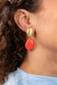 Lott Oorbellen Squeezed Drop - Coral Red