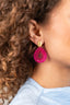 Fuchsia Oorbellen Silk Drop S