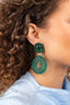 Groene Oorbellen Apollo Double Drop S / L
