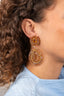 Bruine Oorbellen Apollo Double Drop S / L