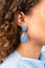 Blauwe Oorbellen Bodine Pendant Earring Double L