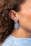 Lott Oorbellen Pendant Earring Double M - Crystal Blue