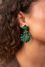 Lott Oorbellen Flower Double Drop S/M - Emerald