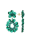 Lott Oorbellen Flower Double Drop S/M - Emerald
