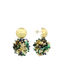 Lott Oorbellen Sequin Flower Globe M - Emerald Mix