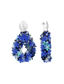 Lott Oorbellen Flower Drop L - Crystal Blue