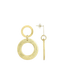 Goudkleurige Oorbellen Lena Open Circle S