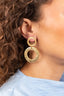 Goudkleurige Oorbellen Lena Open Circle S