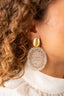 Lott Earrings Filled Oval Double - Nude