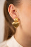 Lott Earrings Hollowed Brushed Heart S