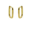 Karma Earrings Plain Hinged Hoops Smooth Square