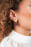 Lott Earrings Globe S Raw - Metallic Violet