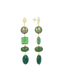 Lott Earrings Fall Fantasia Four Stones - Cool Green