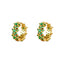 Monarch green earrings