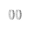 MIAB Oorbellen - Black Click Zilver