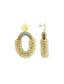 Lott Earrings Combi Oval M - Ivory