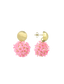 Lott Earrings Sequin Flower Globe M Fondant Pink