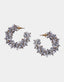 Olivia Dar Earrings Flower Hoops Small Silver