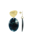 Lott Earrings Closed Bugle Flat L - Mixed Green