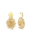 Lott Earrings Thick Oval Crystal Sequins - Latte