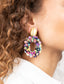 Lott Oorbellen Sequin Open Oval M - Multi Mix