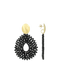 Lott Earrings Drop Crystal Double - Black
