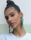 Olivia Dar Earrings Peacock Blue Green