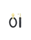 Lott Earrings Oval with Bead Threated S - Anthracite