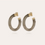 Gas Bijoux Earrings Caftan Hoop Small Grey