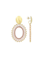Lott Oorbellen Open Oval Flat Beads M Old Pink/Gold
