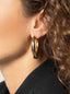 Lott Earrings Curved Creole M - Silver