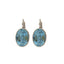 EARRINGS CAMPS & CAMPS OVAL AQUA