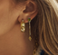 Anna Nina Earrings Garland Stamped Hoop