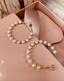 Lott Earrings Hoop With Glass Stones Pearl
