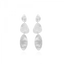 Lott Earrings Stone Shape Triple M - Silver