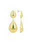 Lott Earrings Hollowed Double Drop