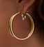 Anna + Nina Sculpted Plain Hoop Earrings