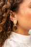 Lott Earrings Framed Drop L - Cool Green