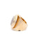 PScallme Ring Flat Stone Brown Striped
