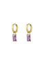 EARRINGS RECTANGLE PURPLE
