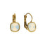 Camps & Camps Square White Opal Earrings