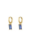 EARRINGS RECTANGLE BLUE