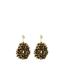 Lott Black Earrings Drop S Double Stones Tonal Mix Gold/Black