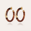 Gas Bijoux Earrings Cobra Hoop Acetate Gold - Brown