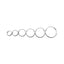 Karma Earrings Plain Hoops Silver 8 to 18mm