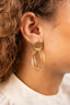 Lott Earrings Brushed Round Triple Hoops Glow M