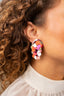 Lott Oorbellen Sequin Waterfall M - Apricot/Fuchsia