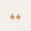 Gas Bijoux Earrings Pensee Enamel - Beige