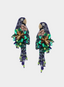 Olivia Dar Earrings Parrot Blue Green